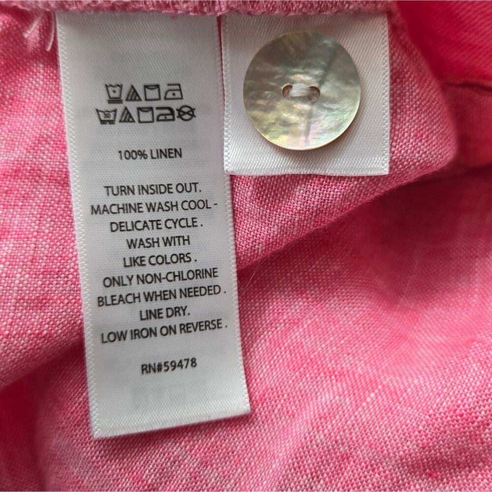 Sigrid Olson Linen Tunic Pink Size Large - image 5